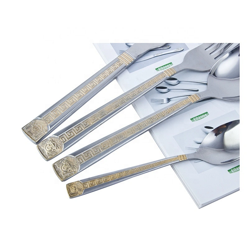 2020 New Style Stainless Steel Flatware Cutlery Set 4pcs for Wedding Restaurant Hotel