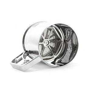 China Wholesale Kitchen Gadgets Creative Baking Tools Stainless Steel Flour Sifter Mesh Flour Sieve Cup