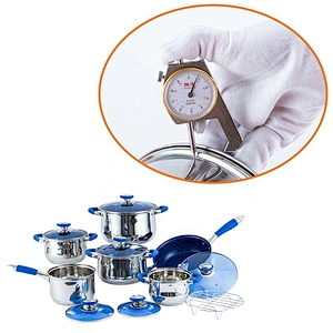 Kitchen accessory 13pcs cooking pot stainless steel cookware set with glass lid