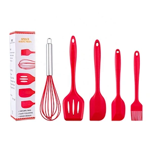 Kitchen accessories 5 pieces Heat Resistant Food silicone Kitchen utensils Cooking Spatula set