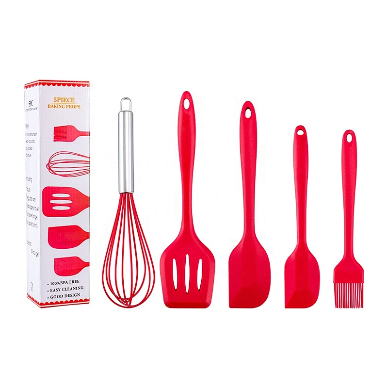 Kitchen accessories 5 pieces Heat Resistant Food silicone Kitchen utensils Cooking Spatula set