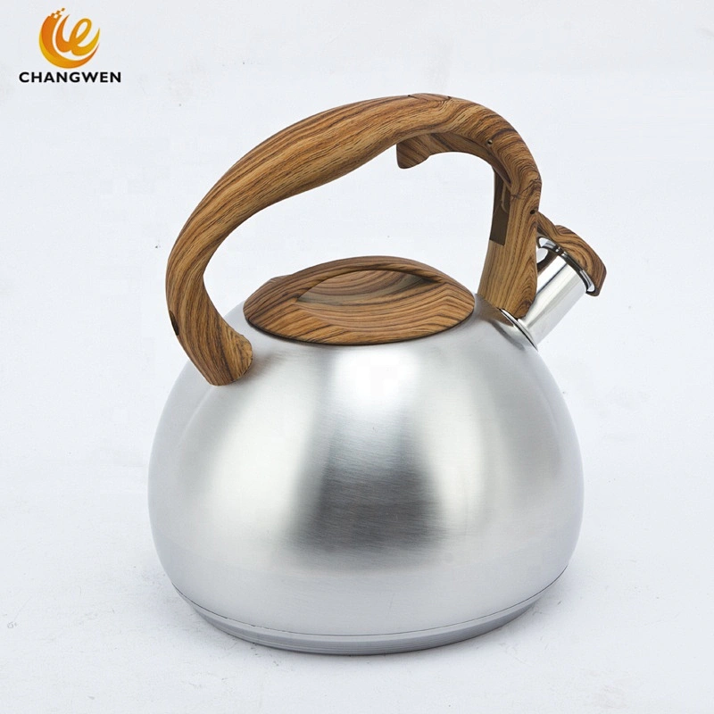 Solid color rubber paint kettle handle stainless steel whistling kettle