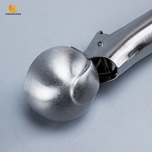 Wholesale high quality stainless steel ice cream scoop cookie scoop with comfortable handle