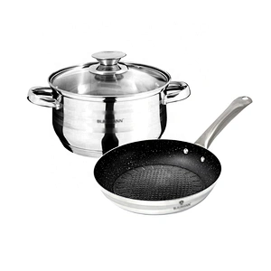 Stainless Steel Nonstick cookware Fry Pan with Nonstick Coating Capsule Bottom for East Europe