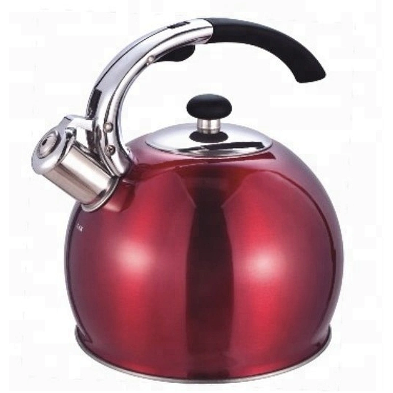 Quality Kitchenware Cheap teapot Stainless Steel surgical Whistling Kettle Tea Kettle with color painting  for stovetop