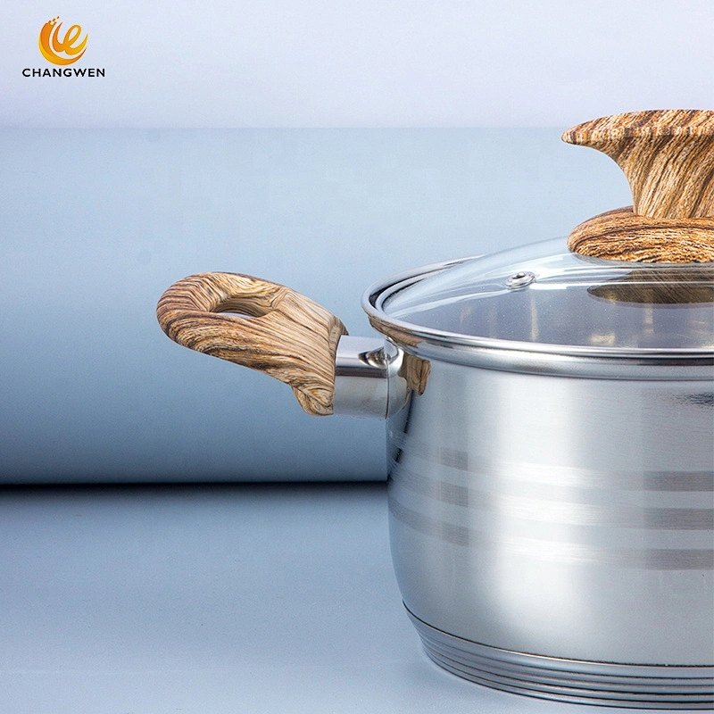 High quality kitchen ware cooking pot stainless steel casserole set with Bakelite handle