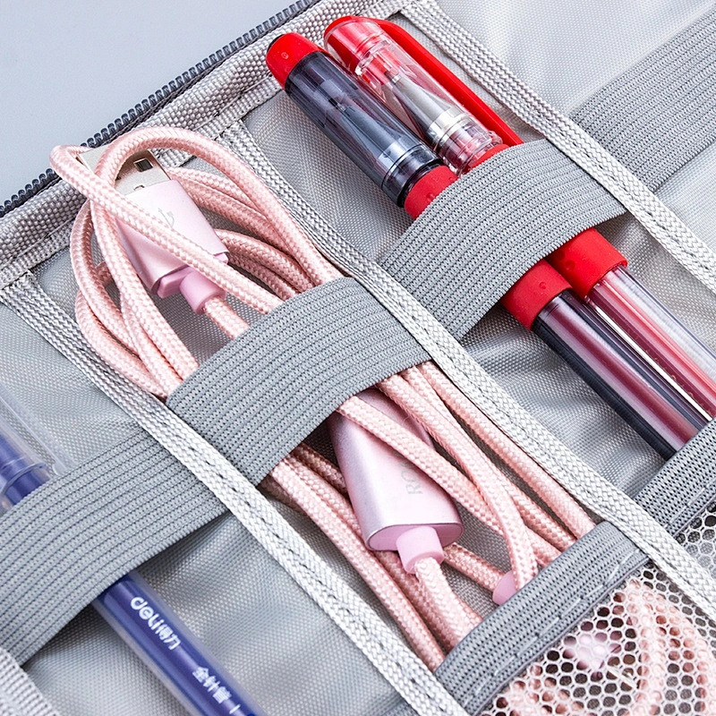 Portable Multi-function Waterproof Electronics Accessories Storage Case USB Cable Organizer Bag