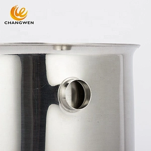 Black bakelite handle whistle pot stainless steel milk boiling pot double wall whistling milkpot