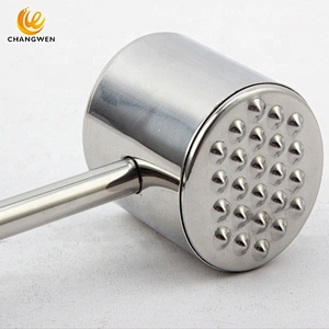 Dual Side Meat Tenderizer Mallet Heavy Duty 304 Stainless Steel Meat Pounder for Tenderizing Pork Chicken Beef Steak