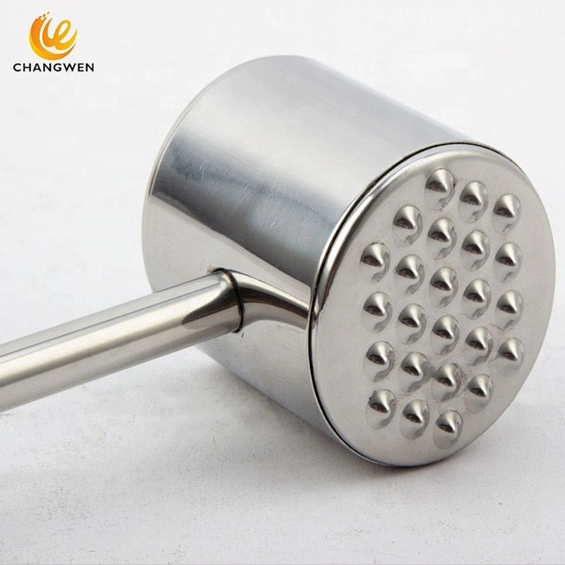 Dual Side Meat Tenderizer Mallet Heavy Duty 304 Stainless Steel Meat Pounder for Tenderizing Pork Chicken Beef Steak