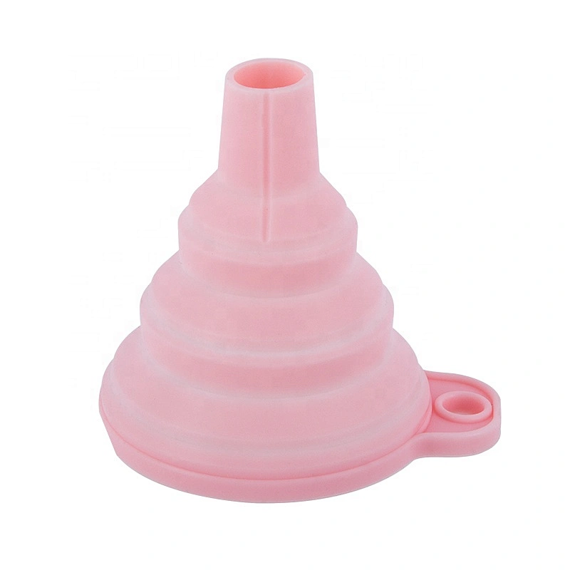 New Design Food Grade Folding Funnel Colorful Silicone Collapsible funnel Silicone Food Funnel for kitchen
