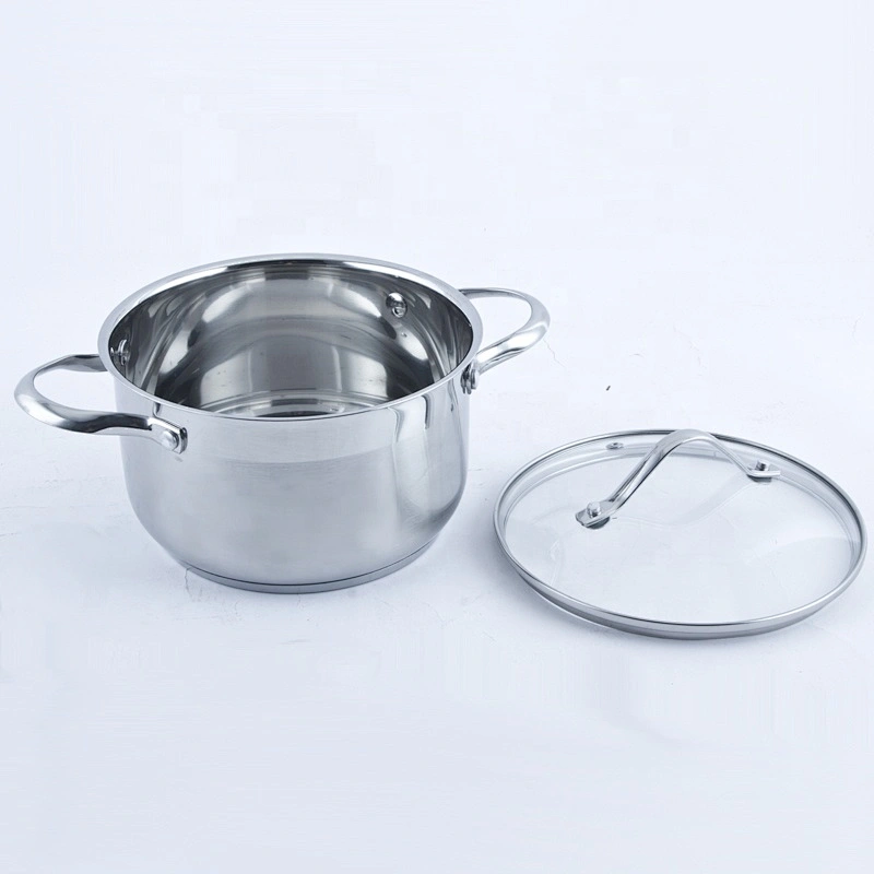 18cm with lid cooking stainless steel  cookware pot casserole set