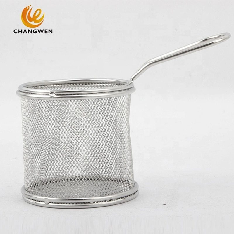 Strainer Kitchen Accessories Rectangle Wire Mesh Deep Fryer Kitchen Stainless Steel Fryer Basket