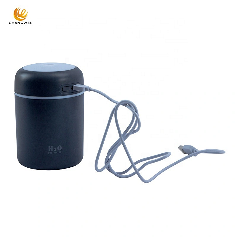 Portable 300ml USB Ultrasonic Cool Mist Maker Car Air Humidifier Purifier with Multicolor LED Light