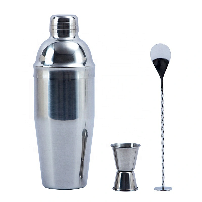 New product bar tools stainless steel cocktail shaker set 3pcs wine boston Bartender Kit