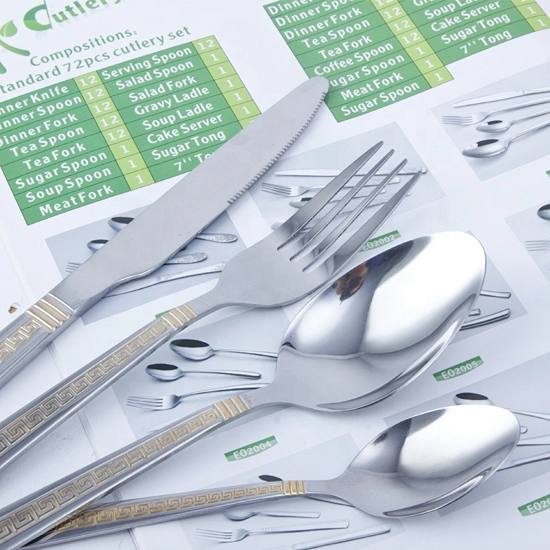 2020 New Style Stainless Steel Flatware Cutlery Set 4pcs for Wedding Restaurant Hotel