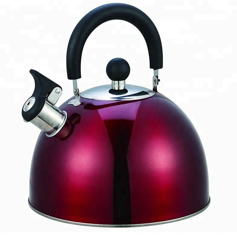 Quality Kitchenware Cheap teapot Stainless Steel surgical Whistling Kettle Tea Kettle with color painting  for stovetop