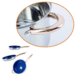 In stock 3pcs non-stick cookware pot set stainless steel fry pan sets