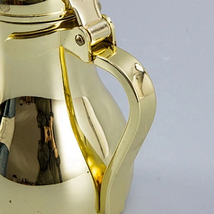 2pcs Stainless Steel Coffee Pot Dallah Gold Coffee Pot Set with golden/chrom electroplating