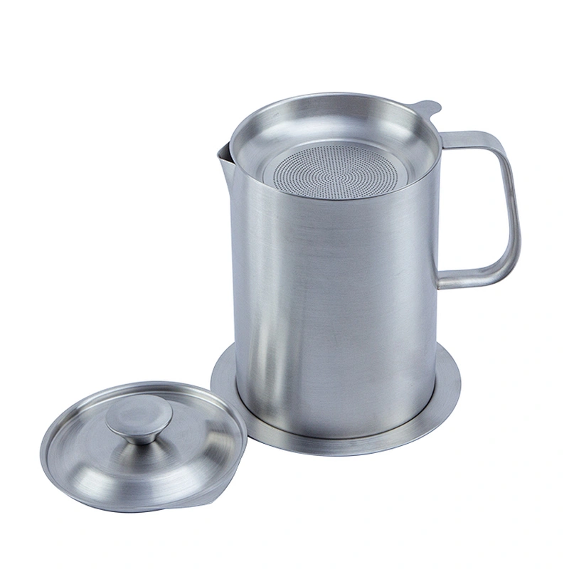 Hot-Selling Non-slip Removable Filter Oil pot  For Household Kitchen stainless steel oil pot