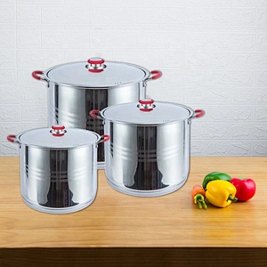 Kitchen chef 6 pcs big size casserole set Stainless Steel Stock Pot Cookware