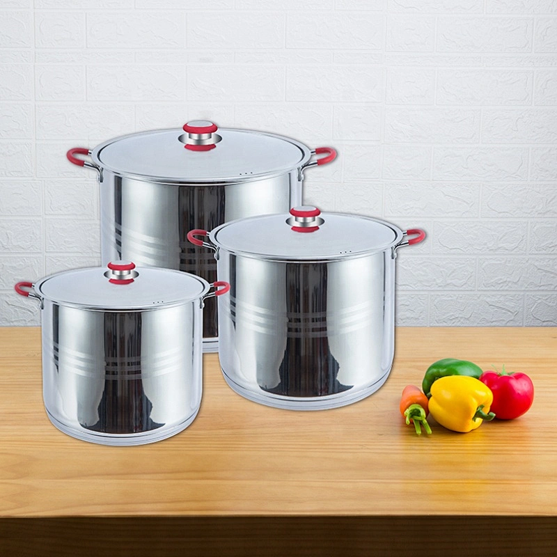 Kitchen chef 6 pcs big size casserole set Stainless Steel Stock Pot Cookware