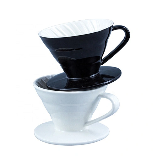 High Quality Coffee Brewing Accessories ceramics V60 shaped Coffee Filter Cup coffee Filter drippe