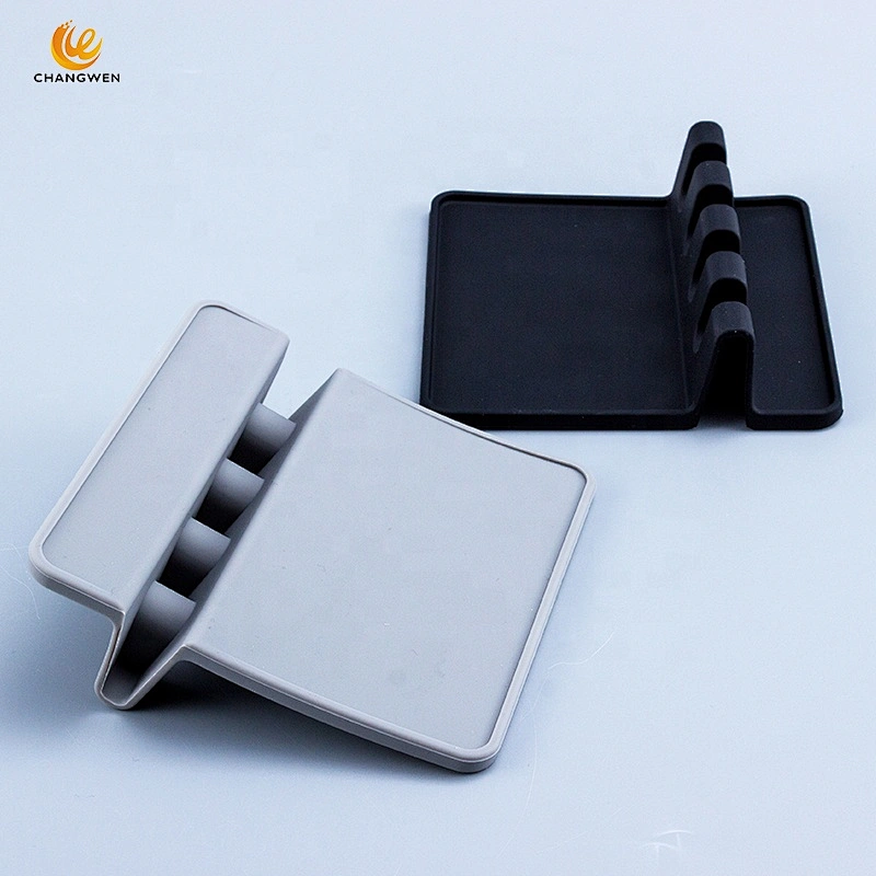 Wholesale Non-Stick Food Grade Silicone Soup Spoon Stand Kitchen Utensil Holder