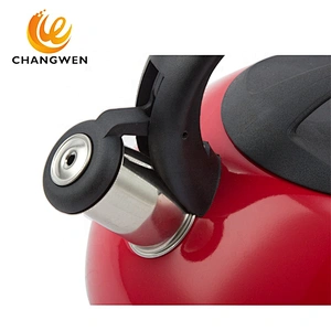 Stainless Steel Cookware Whistling Tea Kettle With Colorful Painting