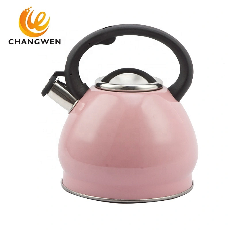 Free kitchen Appliances colorful capsule bottom Water Kettle Stainless Steel Whistling Kettle Tea Kettle  with handle