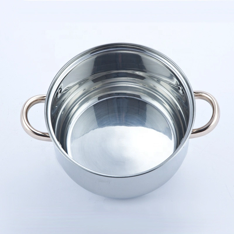 Non Silicone 14pcs cooking pot cookware stainless steel Stockpot cookware
