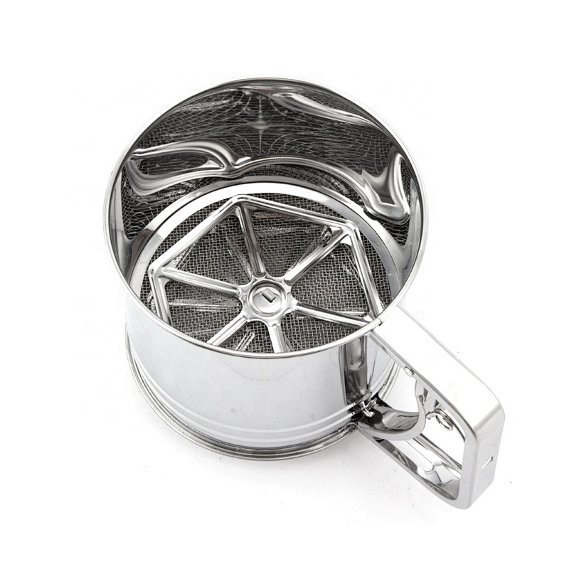 China Wholesale Kitchen Gadgets Creative Baking Tools Stainless Steel Flour Sifter Mesh Flour Sieve Cup