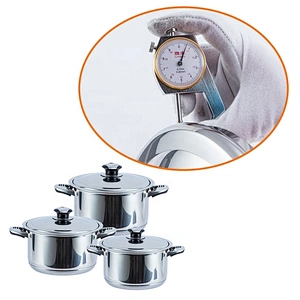Advance kitchen accessories 26cm 28cm 30cm stainless steel 6 pcs majestic cookware set