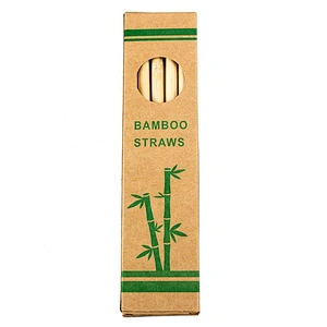 Wholesale custom Eco friendly material Reusable Natural Bamboo Drinking Straws