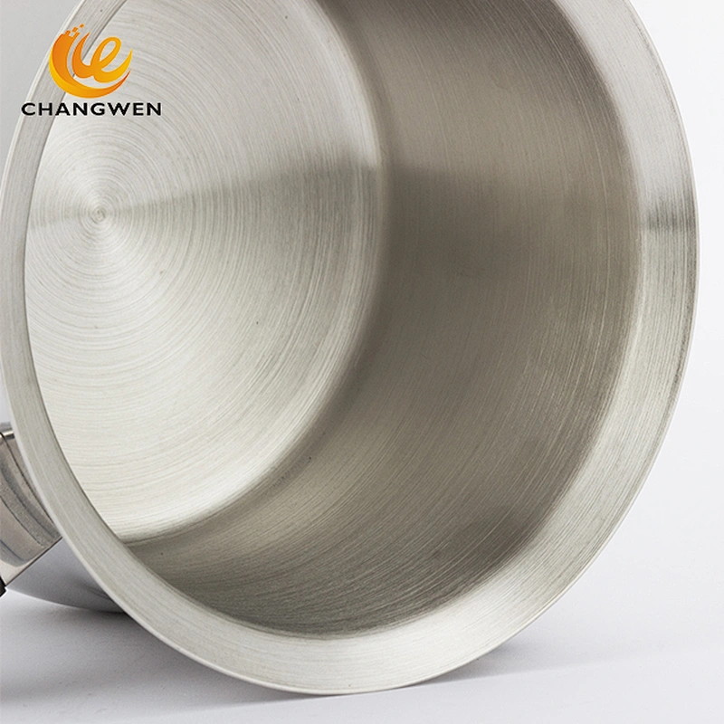 Black bakelite handle whistle pot stainless steel milk boiling pot double wall whistling milkpot