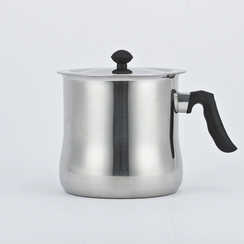 Milkpots stainless steel milk boiling pot with black bakelite handle