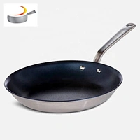 201 folded edge Frypan Set stainless steel