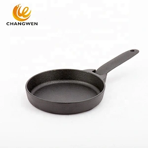 Square frying pan cast iron frypan set with detachable handle