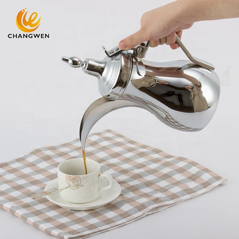 Kitchen Accessory 12/18/24 OZ Coffee Kettle Stainless Steel Dallah Gold Coffee Pot