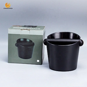 Hot sale knock box espresso mini grind container knock box silicone round coffee knock box