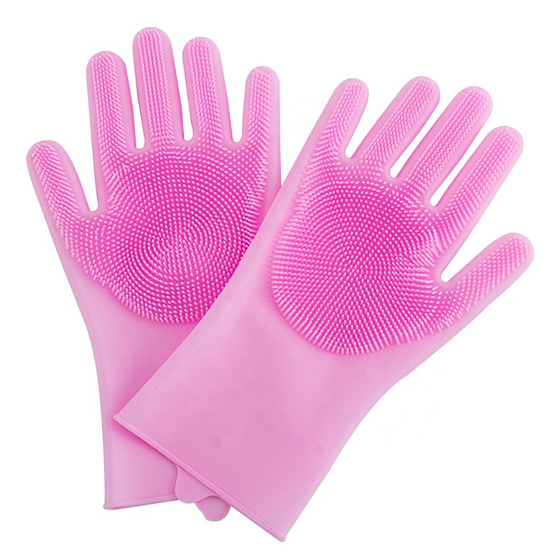 2020 Hot Selling Multifunctional Heat and Slip Resistant kitchen cleaning tools silicone dishwashing brush with Wash Scrubber