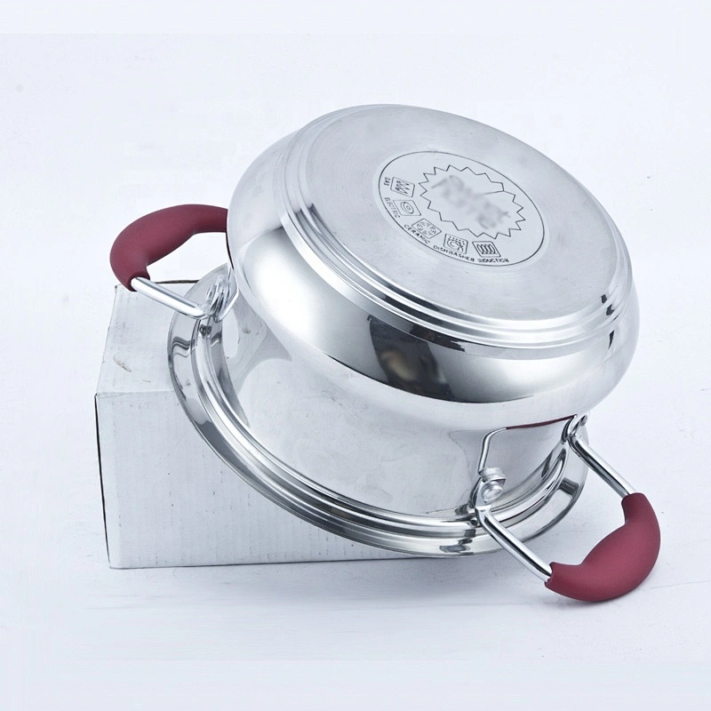 belly shape stainless steel induction casserole pot with induction base