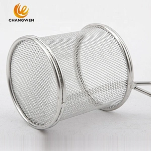 Strainer Kitchen Accessories Rectangle Wire Mesh Deep Fryer Kitchen Stainless Steel Fryer Basket