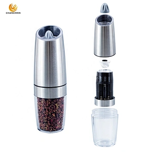 Amazon Hot sale Battery Operated Electric Salt and Pepper Grinder Pepper Mill with Blue LED Light