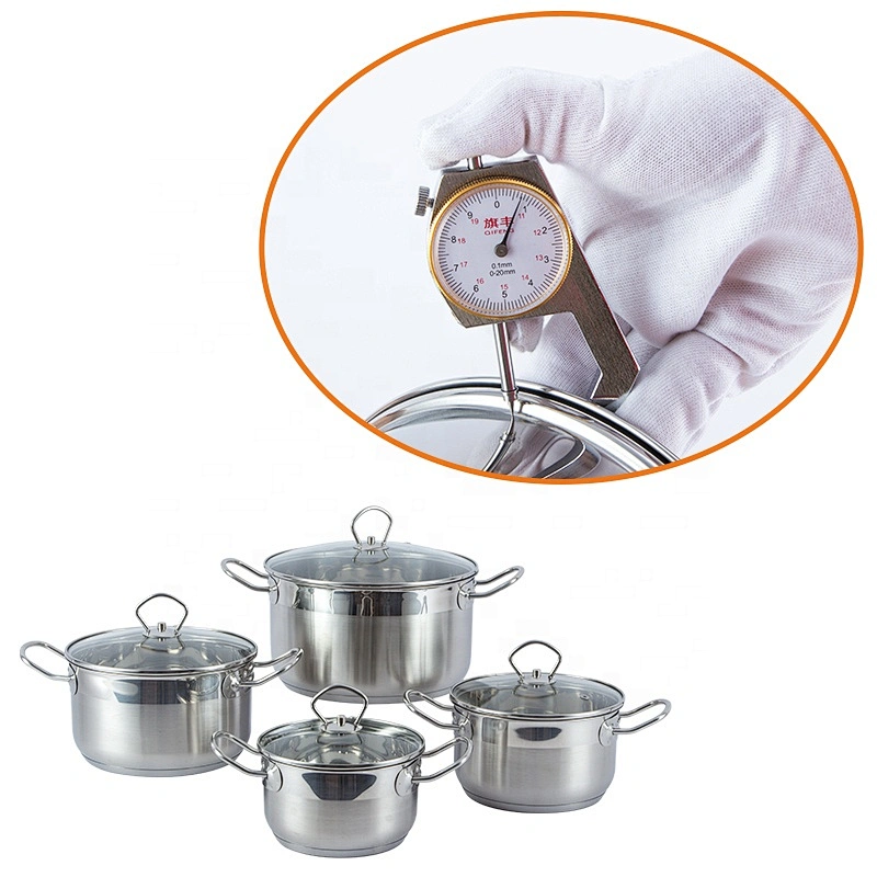 Factory price kitchen ware Classic deluxe cookware G shape glass lid aluminum cookware set