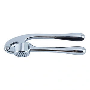 Hot sell Professional Kitchenware Stainless Steel Garlic Press Zinc Alloy Garlic Press with soft silicone handle