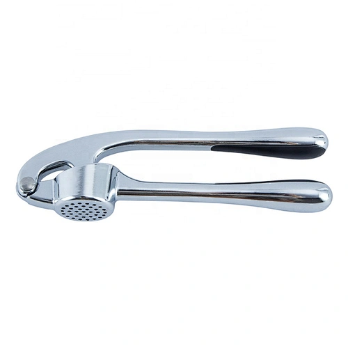 Hot sell Professional Kitchenware Stainless Steel Garlic Press Zinc Alloy Garlic Press with soft silicone handle