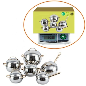 12pcs apple shape casserole cookware stainless steel cookware set
