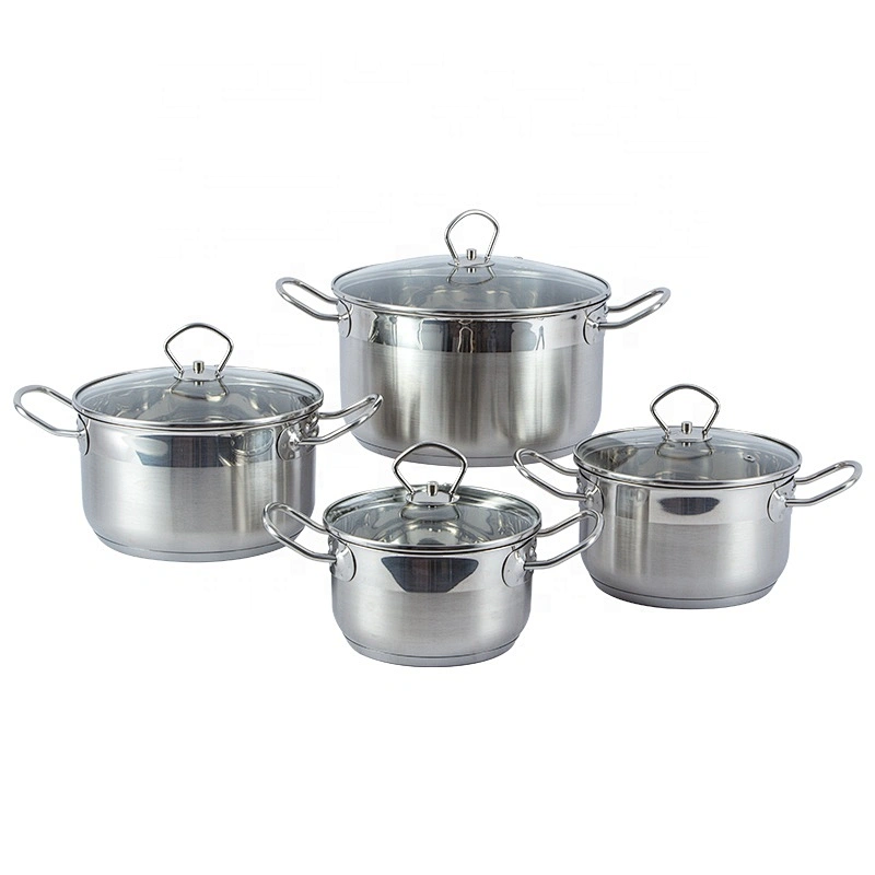 Factory price kitchen ware Classic deluxe cookware G shape glass lid aluminum cookware set
