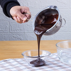 Food Grade mixing bowl Kitchenware Stainless Steel Chocolate Baking Melting Bowl